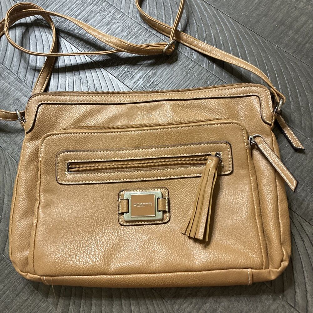 ROSETTI Crossbody/Shoulder Purse  Brown soft Faux leather pockets